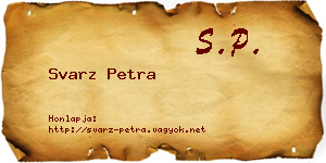 Svarz Petra névjegykártya